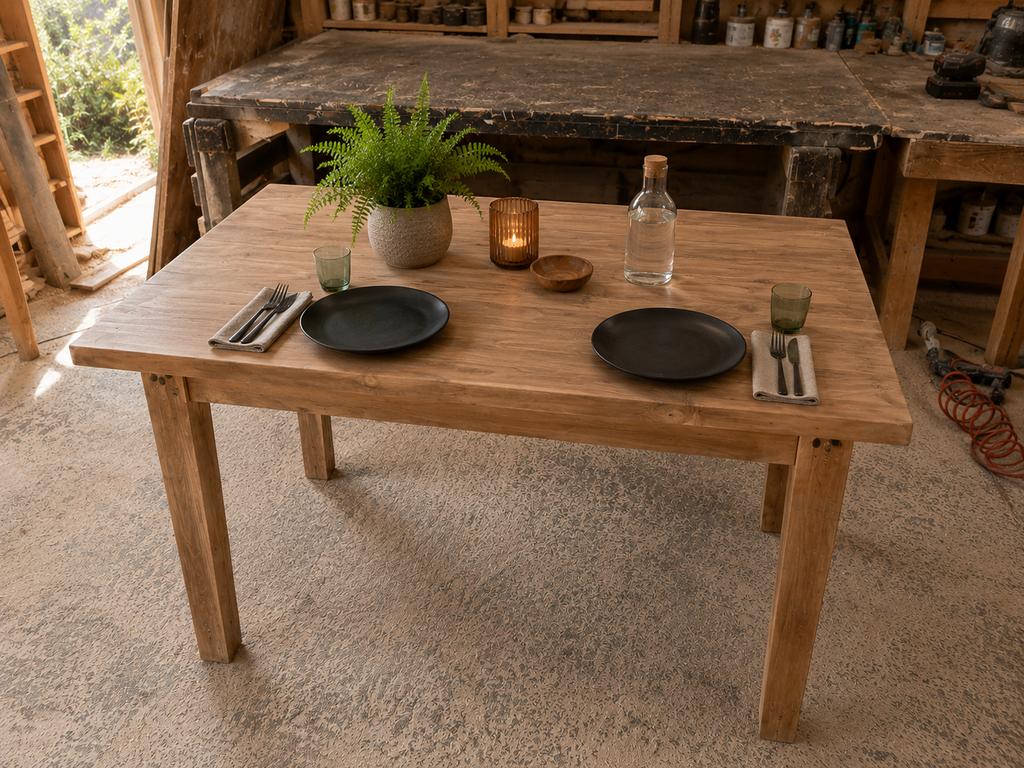 Mesa Blanc madera maciza