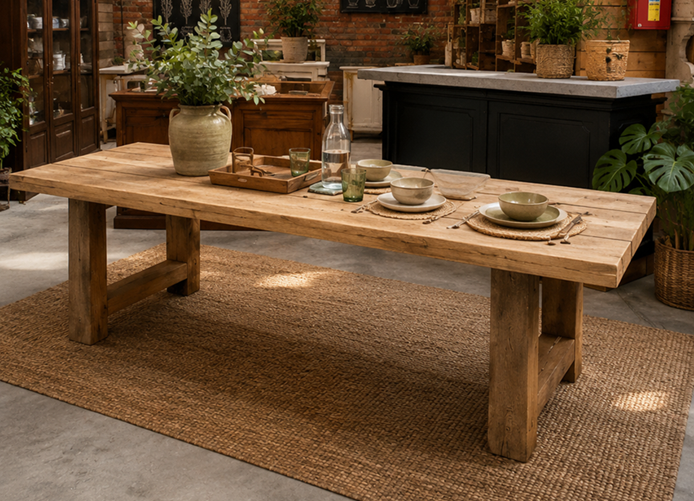 Mesa Viking 9cm madera maciza