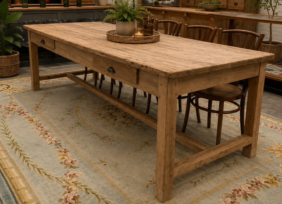 Mesa Masía cajón madera maciza
